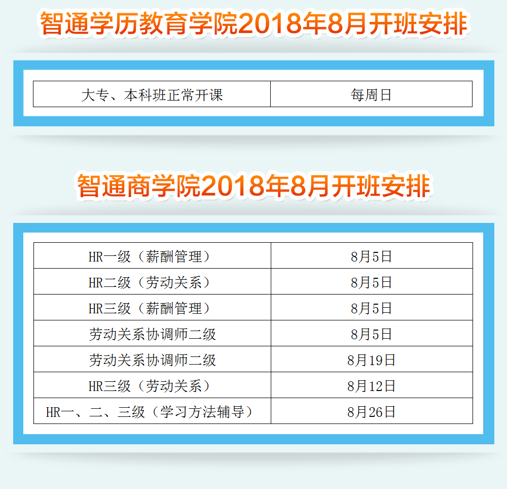 智通教育2018年8月各課程開(kāi)班通知05